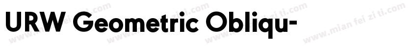 URW Geometric Obliqu字体转换